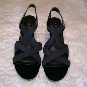 Brand new! Ralph Lauren strappy wedges
